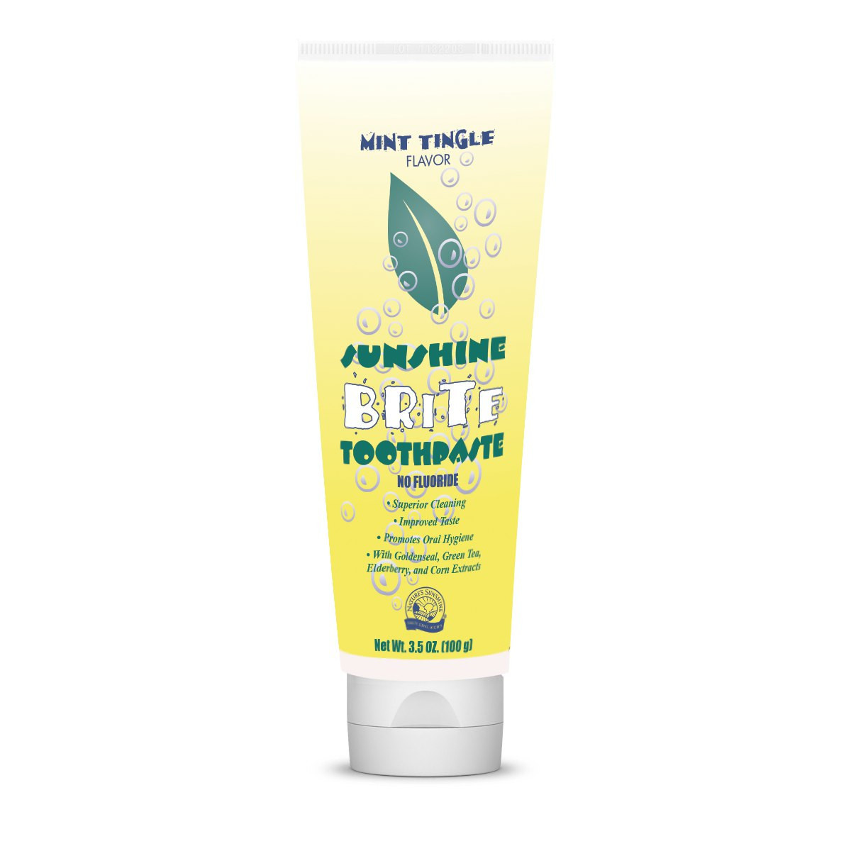 Sunshine Brite Toothpaste Зубна паста «Саншайн Брайт» з лікарськими рослинами/смак м'яти без фтору, США, фото 1