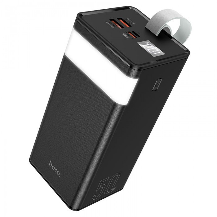Зовнішній акумулятор Power bank HOCO J86A 50000mAh PD22,5W + швидке заряджання батарея заряджання Чорний