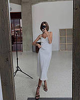 Платье женское миди комбинация супер софт 42-46 (3цв) "BLABLADRESS" от производителя