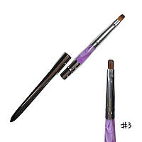 Пензель універсальний овальний з ручкою ковпачком №3