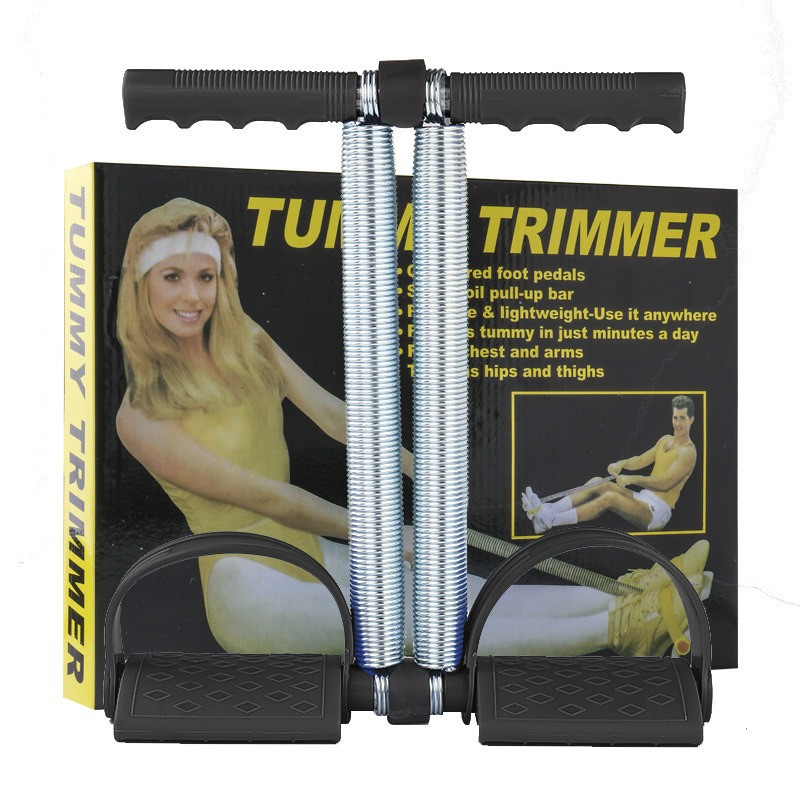 Эспандер TUMMY TRIMMER двойной пружинный для рук, живота и спины Тренажер для дома Черный PLC - фото 2 - id-p2066195173