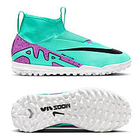 Дитячі сороконіжки Nike Air Zoom Mercurial Superfly 9 Academy TF Junior DJ5616-300, Блакитний, Розмір (EU) —