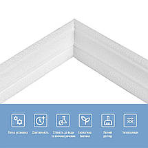 Плінтус РР самоклеючий 2300х70х4мм Білий (D) SW-00001829, фото 4