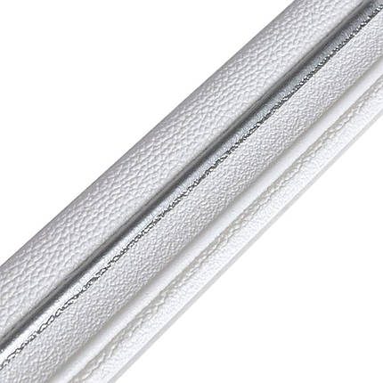 Плінтус РР самоклеючий 2300х70х4мм Білий з сірою смужкою (D) SW-00001833, фото 1