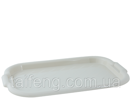 Таця пластикова Алеана прямокутна 45*30*4 біла троянда 168039