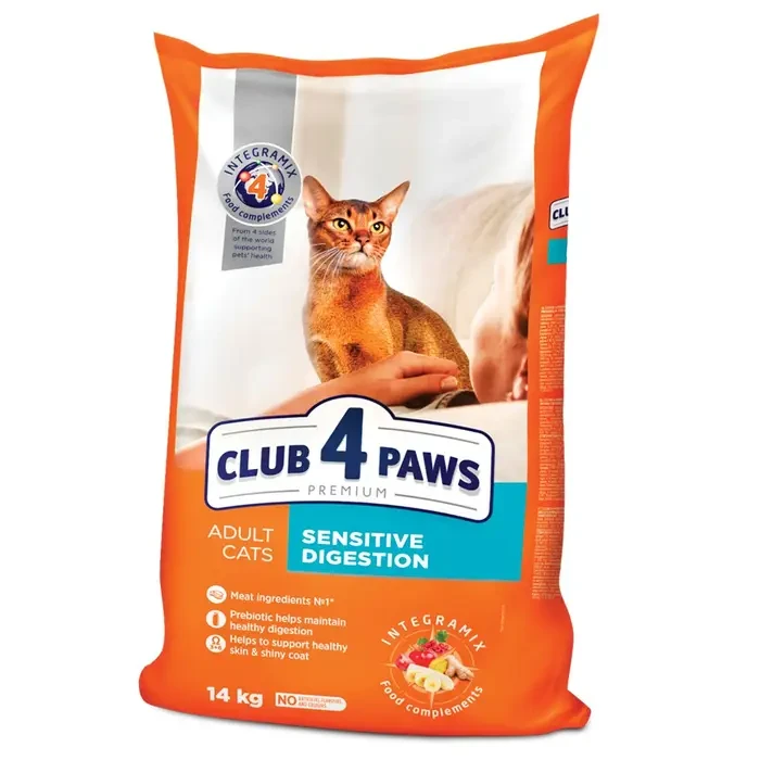 Сухий корм для котів із чутливим травленням Club 4 Paws Premium 14 кг (курка)