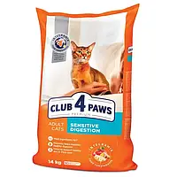 Сухой корм для котов с чуствительным пищеварением Club 4 Paws Premium 14 кг (курка)