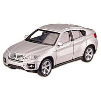 Машина металлическая BMW X6 "WELLY" 44016CW масштаб 1:43 (Серебряный)