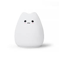 Детский силиконовый светильник Lesko Little Cat Silicone Light LJC-124 Кот беспроводной мини ночник