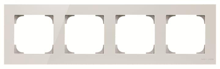 Рамка Niessen Sky 4 посту 8574 CB Біле скло (2CLA857400A3001)
