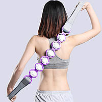 Массажер-лента роликовый Massage Rope | Ручной массажер для всего тела | Роликовый массажер Фиолетовый PLC