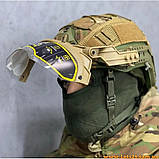 Балістичні окуляри на шолом FAST захисні фліп окуляри VULPO FLIP забрало візор для шолома ФАСТ MICH маска захисит на каску FAST, фото 8