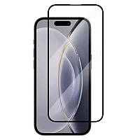 Захисне скло для IPhone 15 Pro Max (повне проклеювання екрана) black