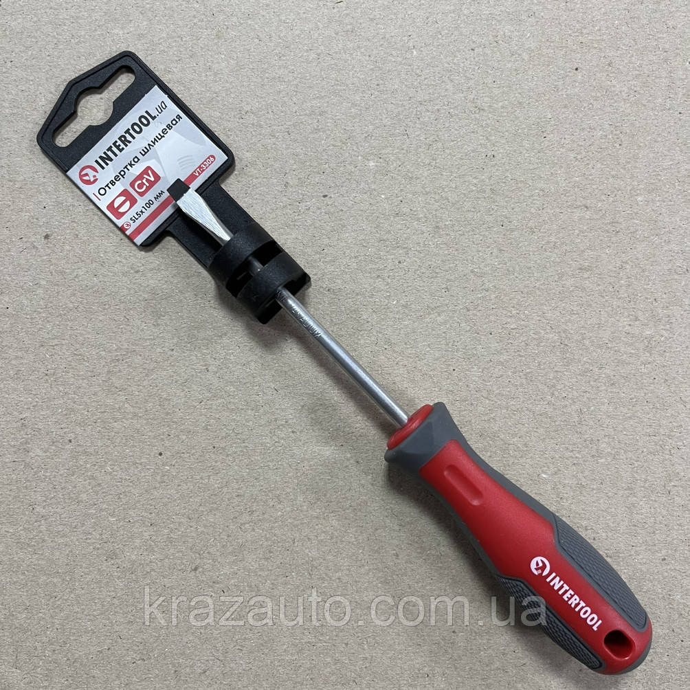 Викрутка шліцьова SL5.0*100 мм, CR-V INTERTOOL VT-3306, фото 1