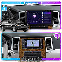 Lb Штатная магнитола в машину для Jeep Grand Cherokee III (WK) 2004-2010 экран 10" 4/64Gb CarPlay 4G Wi-Fi