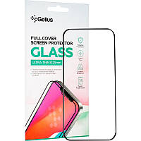 Защитное стекло для IPhone 15 (Gelius Full Cover Black) высокая чувствительность экрана