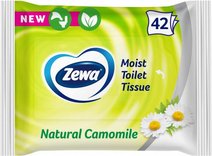 Туалетний папір "Zewa" Natural Camomile moist, білий, 42 шт