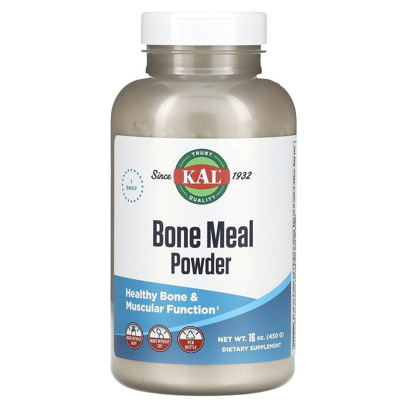 Порошок із кісткового борошна KAL "Bone Meal Powder" кальцій / магній / фосфор (450 г), фото 1