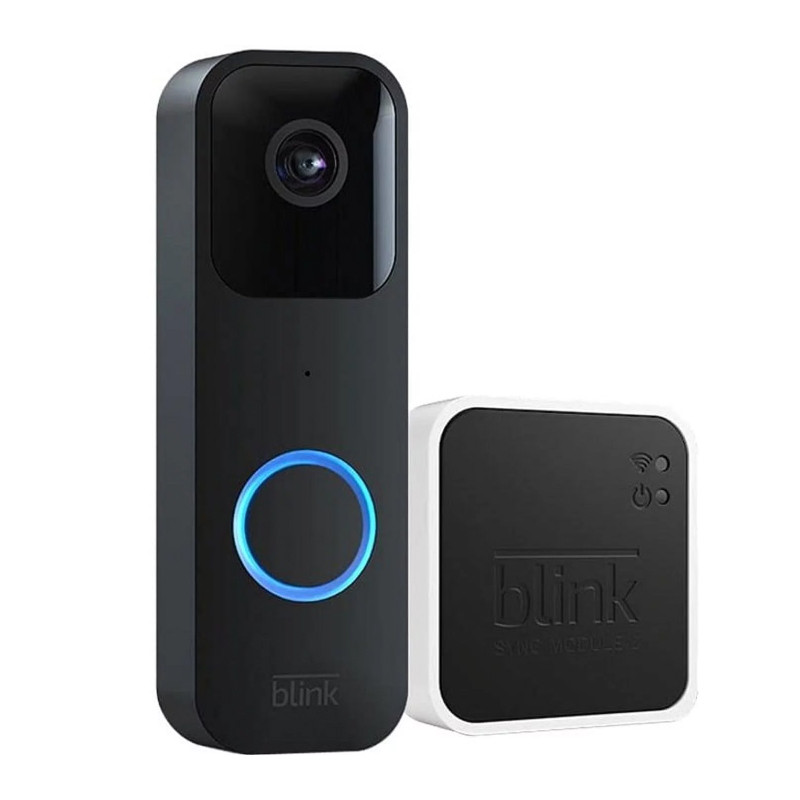 Бездротовий дверний відеодзвінок BLINK VIDEO DOORBELL + SYNC MODULE 2 (чорний)