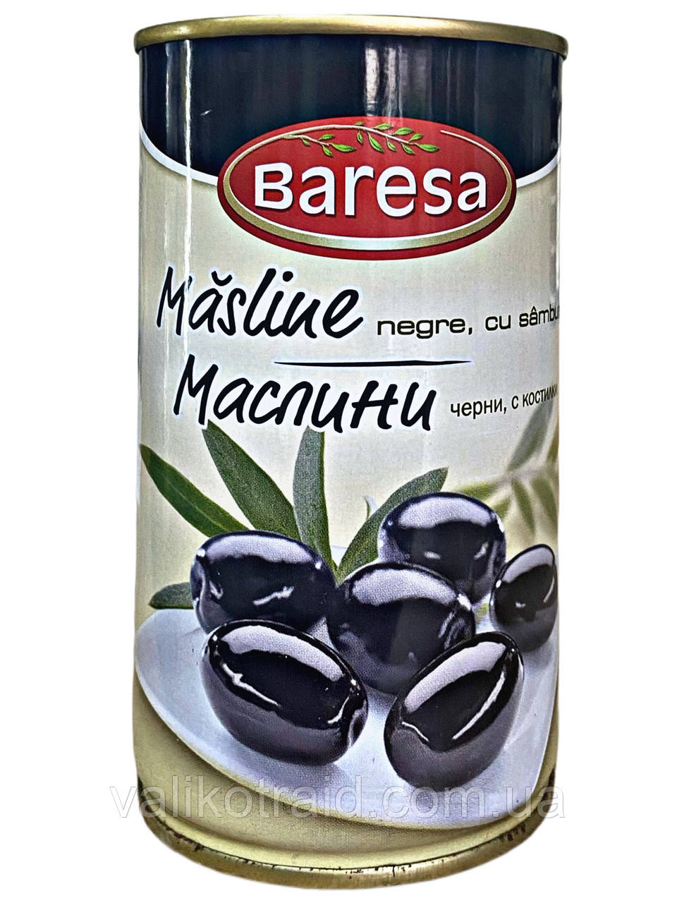 Маслини чорні з кісткою Baresa 350г