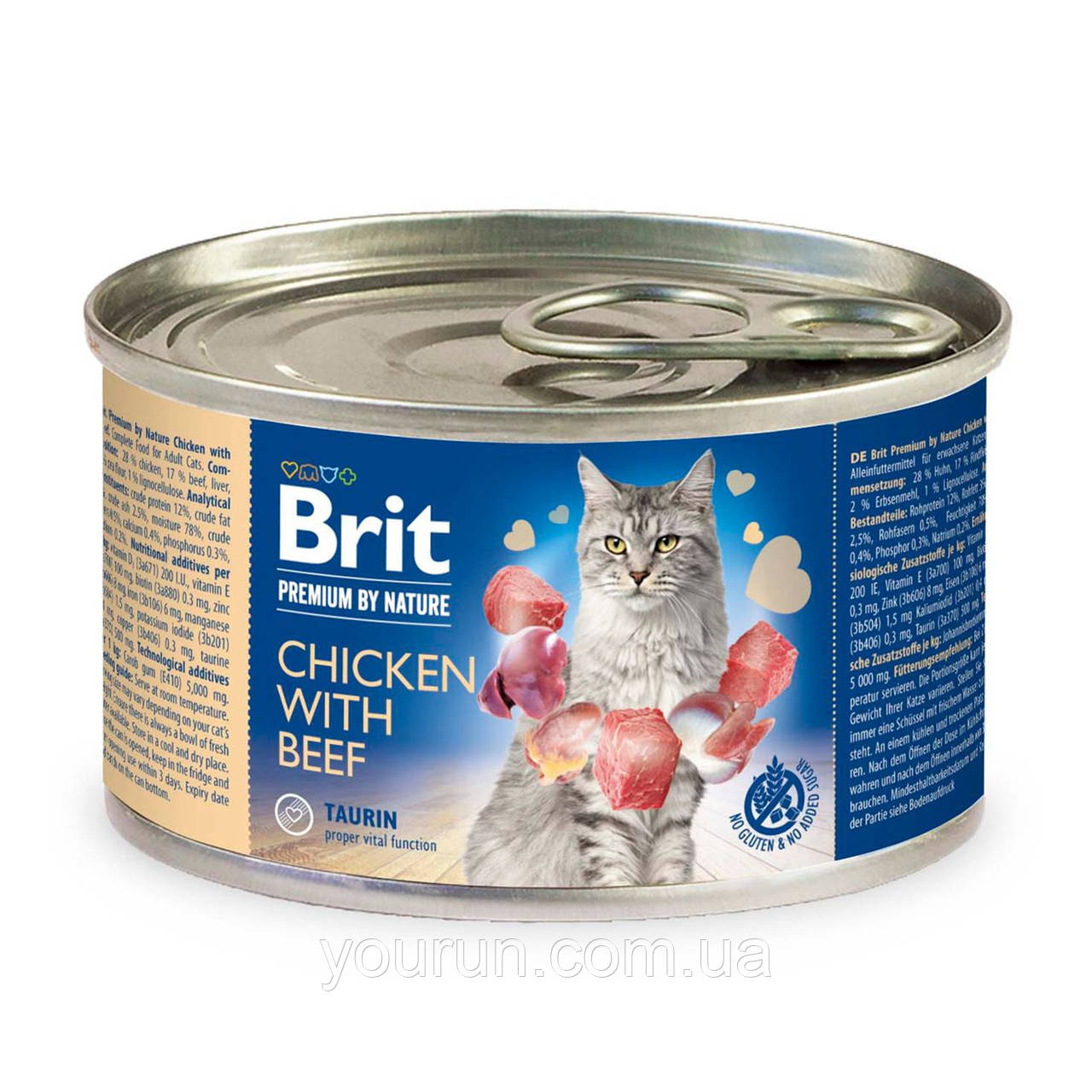 Brit Premium Chicken&Beef - вологий корм для котів (курка/яловичина) 200 гр, фото 1