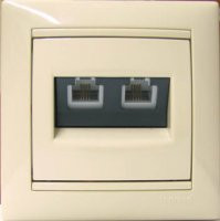Legrand Valena 2-я телефонна розетка 2хRJ11 (4 конт.) 774339 слонова кістка
