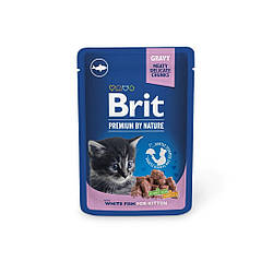 Brit Premium (Brit Premium) Cat pouch - Вологий корм для кошенят, біла риба 100 гр