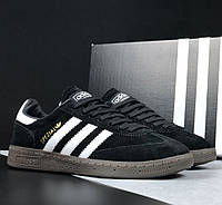 Чоловічі кросівки Adidas Spezial Black white адидас спешл черные с белым