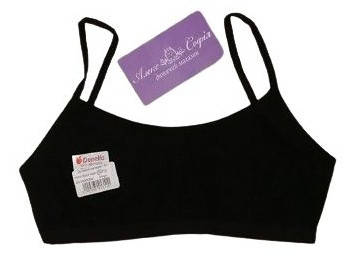 Топ на брительках чорний для дівчинки 10-11 років