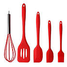 Набір кухонного приладдя kitchenWare 5 предметів red, фото 5