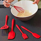 Набір кухонного приладдя kitchenWare 5 предметів red, фото 6