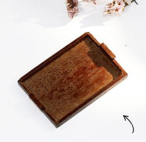 Мініатюра піднос дерев'яний 4.5*3 см Коричневий, фото 1