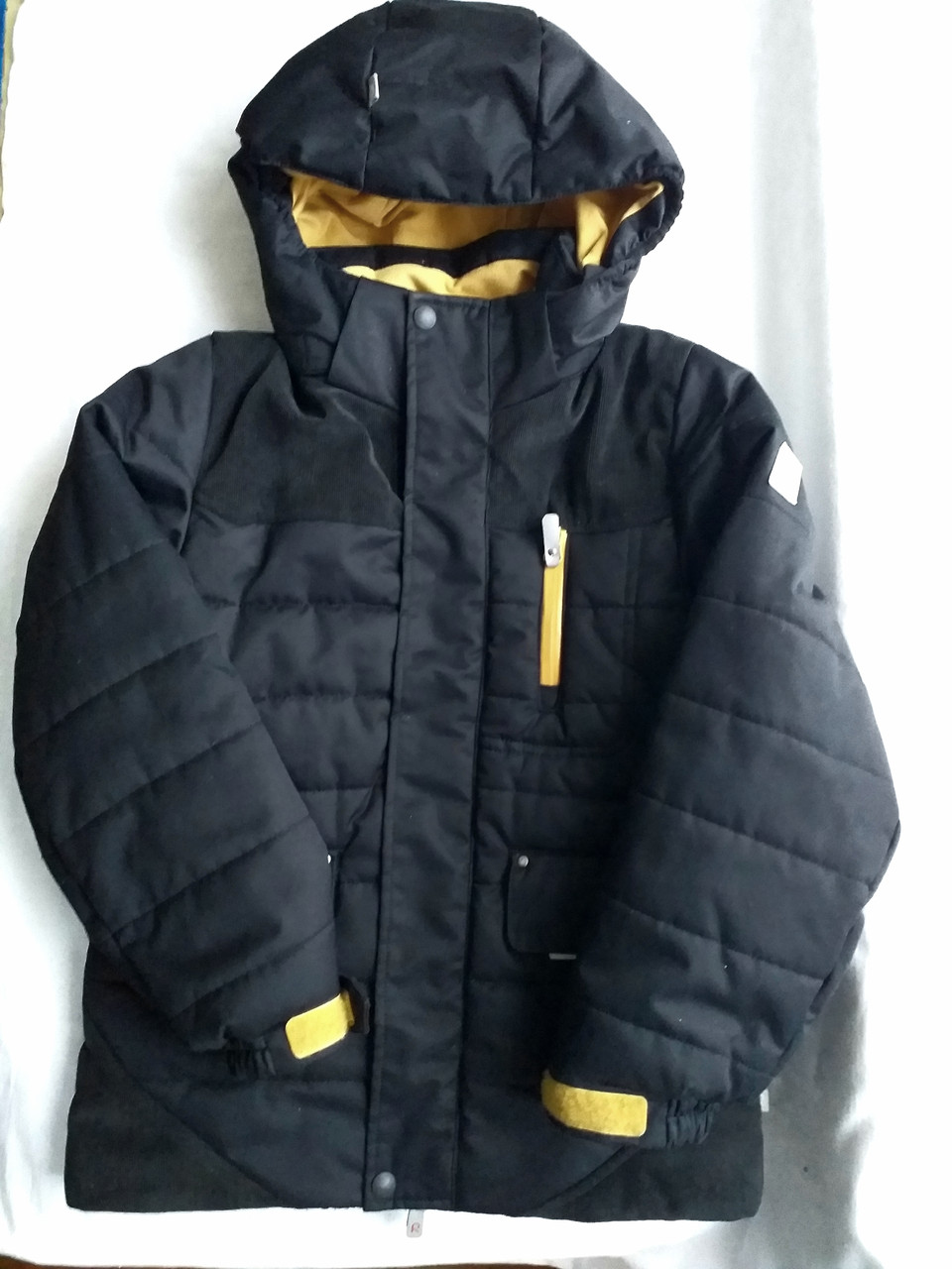 Зимовий дитячий комплект чорний, куртка, Reima — 128 см і напівкомбінезон — Lassietec — 122 см