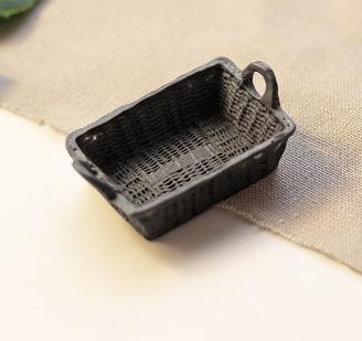 Мініатюра кошик для зберігання 3.8*2.5 см Сірий, фото 1