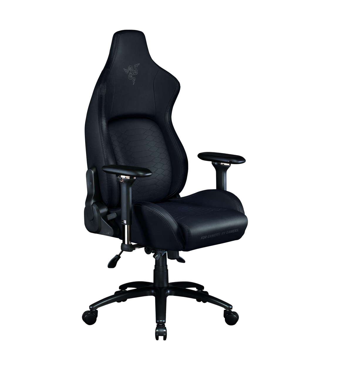 Стильне геймерське крісло відкидне з регулюванням підлокітників для геймерів і стилінгу Iskur Black Razer