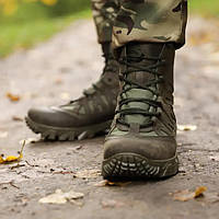 Зимние армейские ботинки Undolini Крейзи American Олива, высокие тактические ботинки утелпенные Slimtex