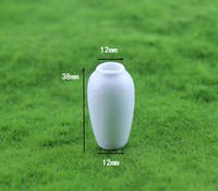 Миниатюра ваза керамическая 3.8*1.2 см Белая