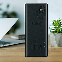 Внешний аккумулятор Brevia 30000mAh 15.5W для роутера, телефона и наушников, Универсальная мобильная батарея