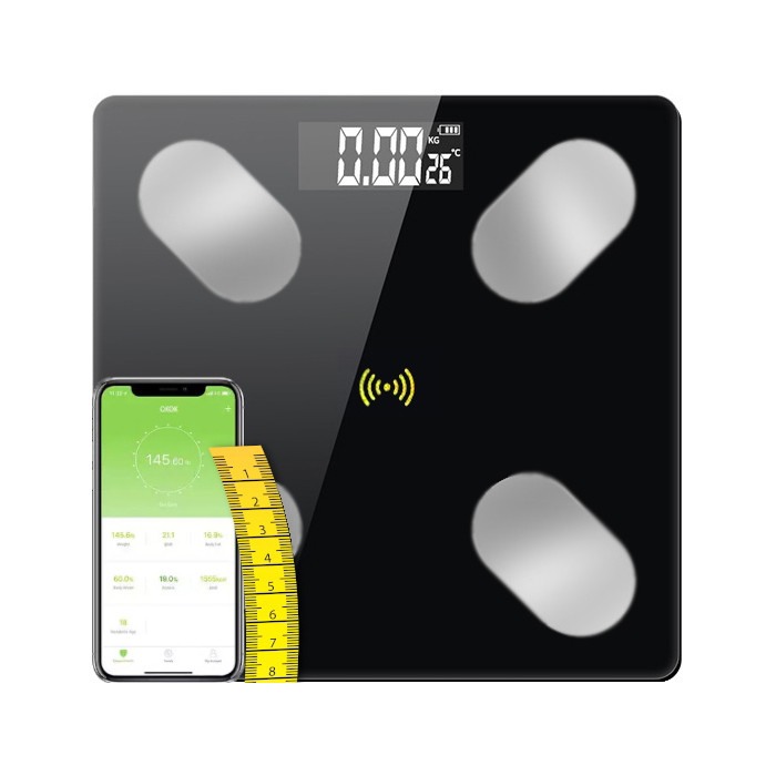 Весы в дом D3E4F Электронные напольные весы, Фитнес-весы MATARIX Bluetooth Смарт весы, Весы напольные - фото 7 - id-p2066398963