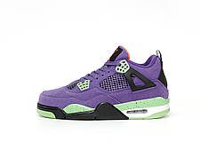 Чоловічі кросівки Nike Air Jordan 4 Violet Взуття Найк Аір Джордан 4 фіолетові замшеві демісезон, фото 3