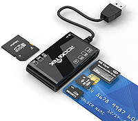 Rocketek USB Smart Chip Card Reader - Пристрій для зчитування карт пам'яті