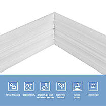 Плінтус РР самоклеючий 2300х140х4мм Білий (D) SW-00001808, фото 5