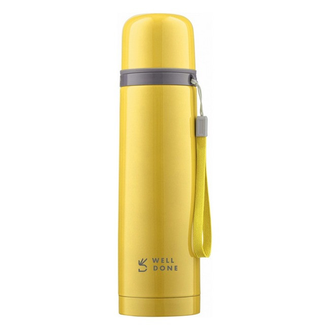 Термос для напоїв 500 мл Well Done WD-7145Y Yellow S