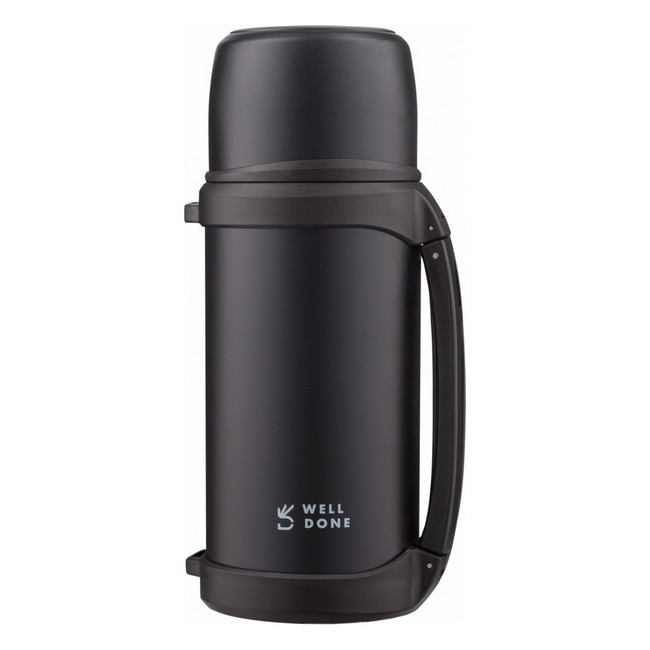 Вакуумний термос 1.5 л Well Done WD-7041B Black S
