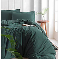 Комплект постільної білизни SoundSleep Stonewash Adriatic євро dark green зелений