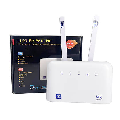 4G Wi-Fi роутер LUXURY B612 Pro + Аккумулятор 5000 mAh, фото 5