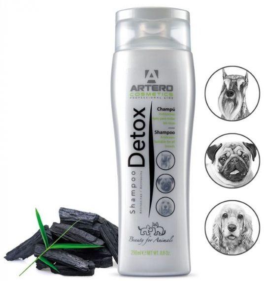 Шампунь Artero Detox з активованим вугіллям для собак і котів усіх порід, 250 мл