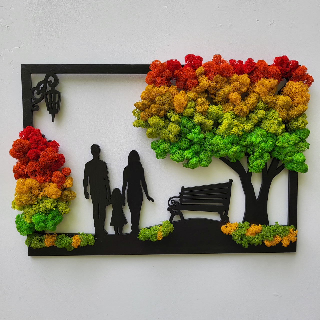 Сімейна картина з підсвіткою чи без Картина на подарунок сімейній парі, подарунок сім′ї, фото 1