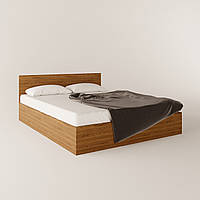 Двуспальная кровать + деревянное основание с ламелями КР-160 Дуб Родос темный 750х2032х1644 мм