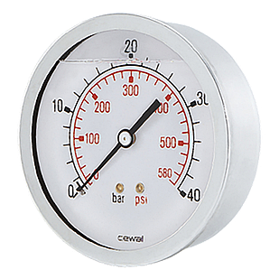 Манометр гліцериновий ∅63 1/4” 6 бар фронтальний Cewal S.p.A